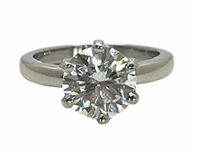 Load image into Gallery viewer, 3.03ct Round Cut Lab Grown Diamond Ring - Platinum