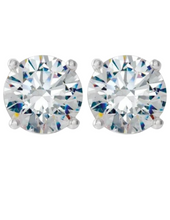 Load image into Gallery viewer, Lab Diamond Stud Earrings 3.02ctw - White Gold