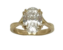 Load image into Gallery viewer, 3.05ct Oval Cut Lab Grown Diamond Ring- Yellow Gold