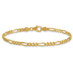 Figaro Bracelet 8" - Yellow Gold