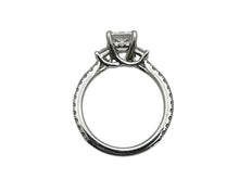 Load image into Gallery viewer, 1.7ctw Princess Cut Three Stone Ring with Diamond Accents - Platinum