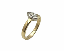 Load image into Gallery viewer, 0.47ct Bezel set Marquise cut Diamond Ring - Two Tone