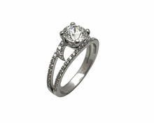 Load image into Gallery viewer, 1.22ct Diamond Ring with Accented Split Shank - White Gold