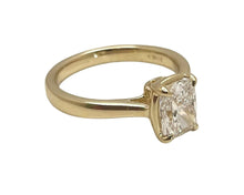 Load image into Gallery viewer, 1.54ct Lab Grown Cushion Cut Solitaire Diamond Ring - Yellow Gold
