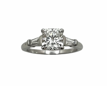 Load image into Gallery viewer, 1.50ct Cushion Cut Diamond Ring with Diamond Accented Shank - White Gold