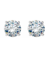 Load image into Gallery viewer, 1.55ctw Lab Grown Diamond Stud Earrings - White Gold