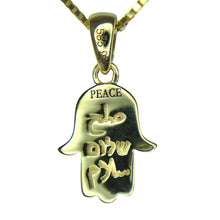 Load image into Gallery viewer, Charity Hamsa Pendant with Diamond - Yellow Gold