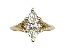 Load image into Gallery viewer, 1.54ct Marquise Cut Lab Grown Diamond Ring - Yellow Gold