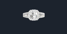 Load image into Gallery viewer, 3.30ctw Cushion Diamond Ring with Diamond Accents - Platinum