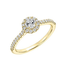 Load image into Gallery viewer, 0.63ct Diamond Halo Ring - Yellow Gold