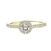 Load image into Gallery viewer, 0.63ctw Diamond Halo Ring - Yellow Gold
