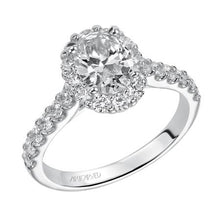 Load image into Gallery viewer, 1.84ctw Oval Cut Diamond Halo Ring GIA - White Gold
