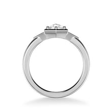 Load image into Gallery viewer, 0.56ctw Rose Cut Diamond Deco Style Ring - White Gold