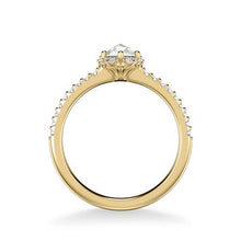 Load image into Gallery viewer, 0.70ctw Rose Cut Diamond Halo Ring - Yellow Gold