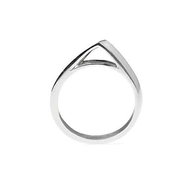 Apex Twist Design Ring - Silver