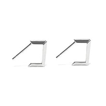 Load image into Gallery viewer, Apex Knife Edge Earrings - Silver
