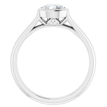 Load image into Gallery viewer, 0.74ctw Bezel Set Diamond Ring - White Gold