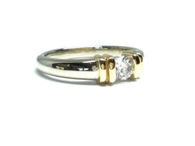Load image into Gallery viewer, Channel/Bar Set Diamond Ring 0.25ct - Two Tone
