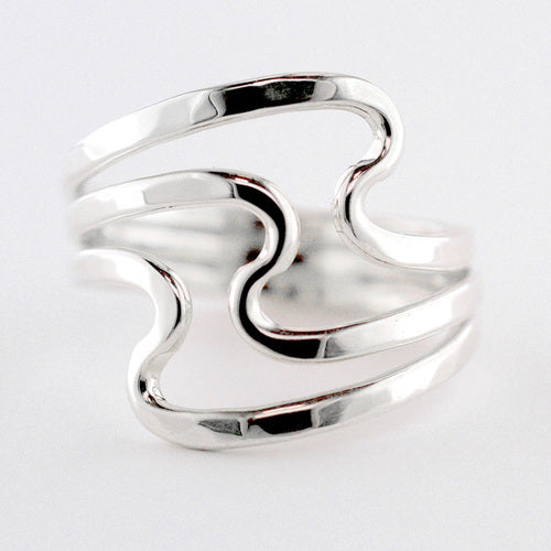 Three-Band S Ring - Silver