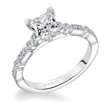 Load image into Gallery viewer, 1.13ctw Princess Cut Diamond Ring GIA - White Gold