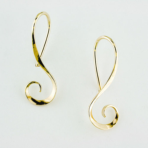 Spiral Wire Earrings - Yellow Gold