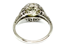 Load image into Gallery viewer, 2.58ctw Old Euro Yellow Diamond Deco Ring - Platinum