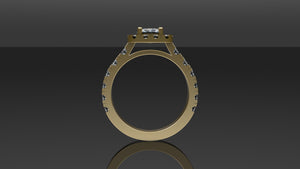 1.92ctw Diamond Ring w/ Cushion Halo - White Gold