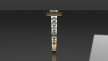 Load image into Gallery viewer, 1.92ctw Diamond Ring with Cushion Halo - White Gold