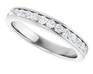 0.33ctw Channel Set Band - White Gold