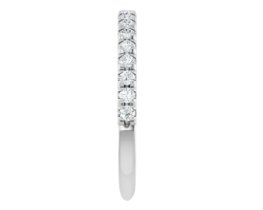 0.38ctw French Pave Diamond Band - White Gold
