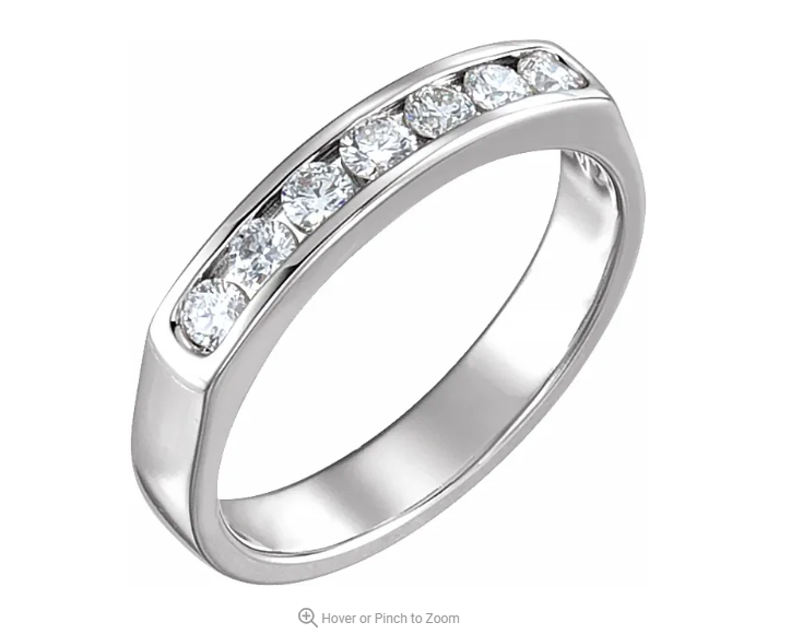 0.39ctw Diamond Channel Set Band - White Gold