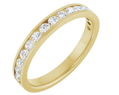 0.46ctw Diamond Channel Set Band - Yellow Gold