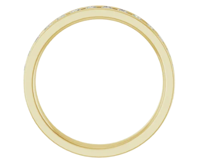 0.46ctw Diamond Channel Set Band - Yellow Gold