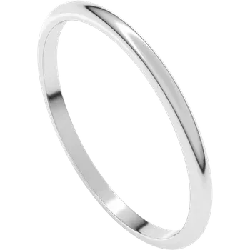 Half Round Band 1.5mm - Platinum