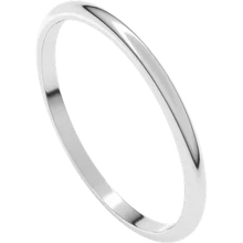 Load image into Gallery viewer, Half Round Band 1.5mm - Platinum
