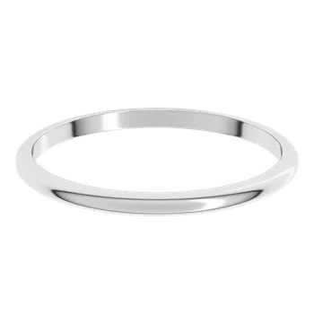 Half Round Band 1.5mm - Platinum