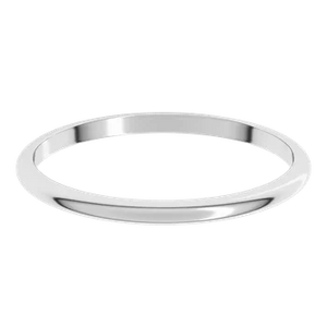 Half Round Band 1.5mm - Platinum
