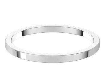 Flat Profile Band 1.5mm - White Gold