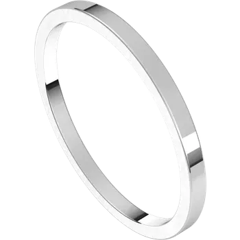Flat Profile Band 1.5mm - White Gold