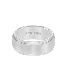 Load image into Gallery viewer, White Tungsten Band w/ Brush Center
