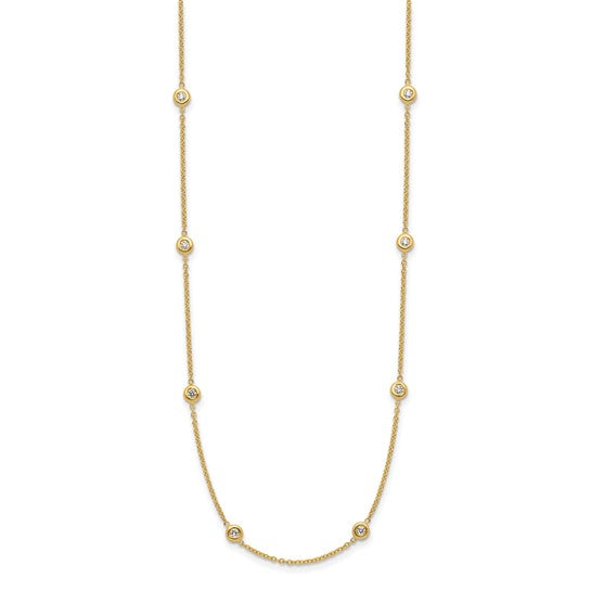 .30ct Diamond by the Yard Style Necklace - Yellow Gold