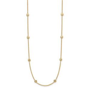 .30ct Diamond by the Yard Style Necklace 18" - Yellow Gold