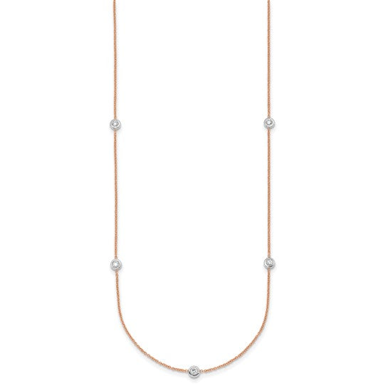 .35ct Diamond by the Yard Style Necklace - Two Tone