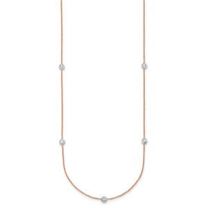 .35ct Diamond by the Yard Style Necklace 18" - Two Tone