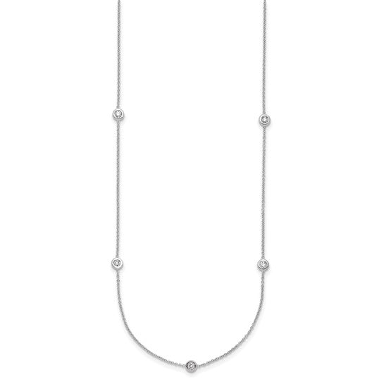 .35ct Diamond by the Yard Style Necklace - White Gold