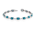 London Blue Topaz and Diamond Bracelet - White Gold