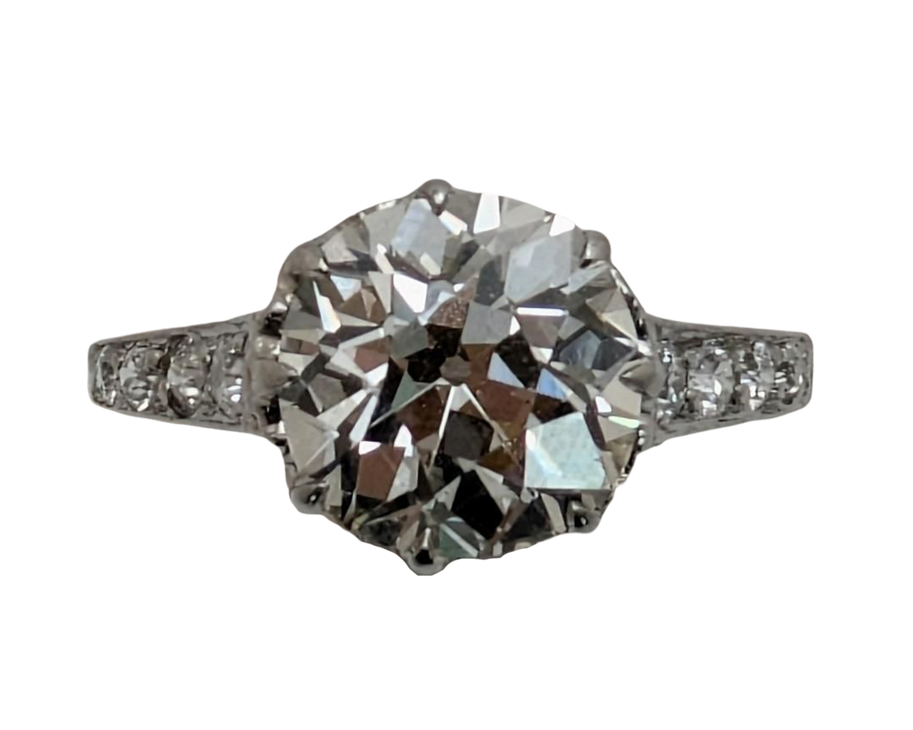 3.04ctw Diamond Art Deco Ring - Platinum