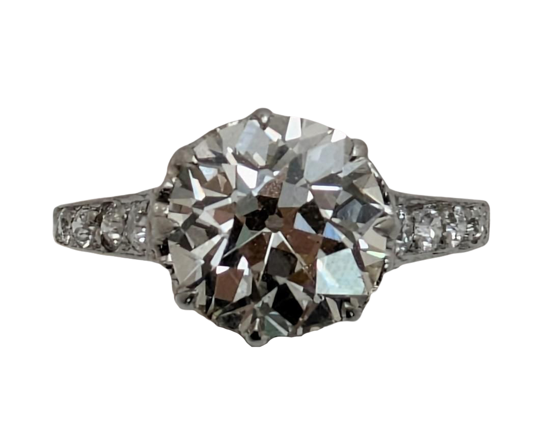 3.04ctw Diamond Art Deco Ring - Platinum