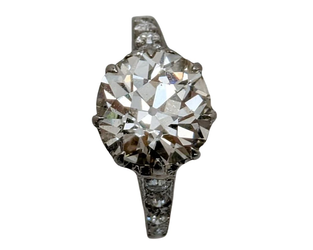 3.04ctw Diamond Art Deco Ring - Platinum