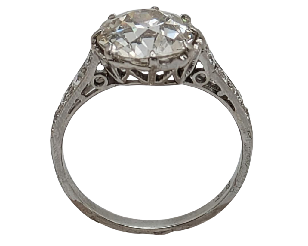 3.04ctw Diamond Art Deco Ring - Platinum